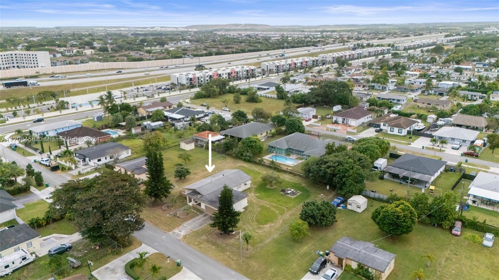 an aerial view of multiple house