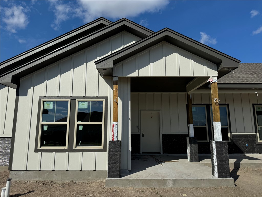 a front view of a house