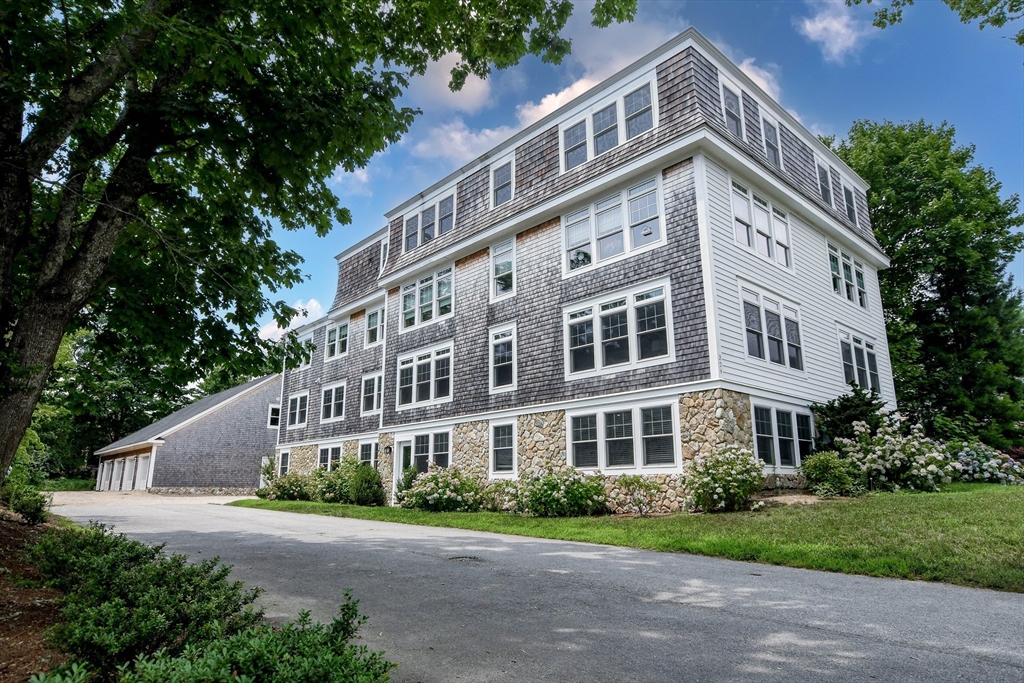 a front view of a building