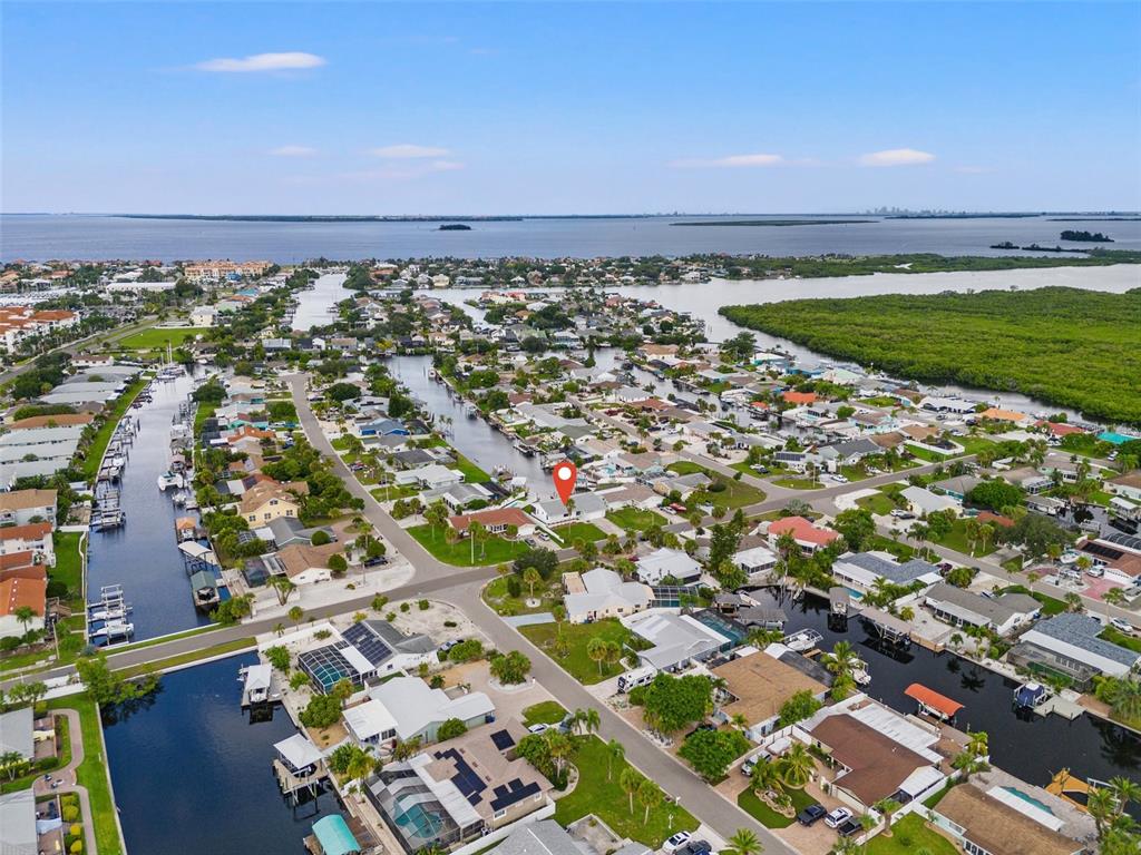 an aerial view of a city