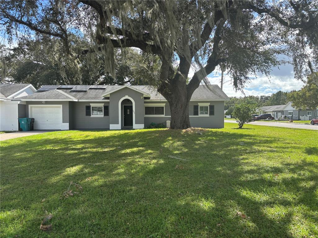 Front of the home on a corner lot