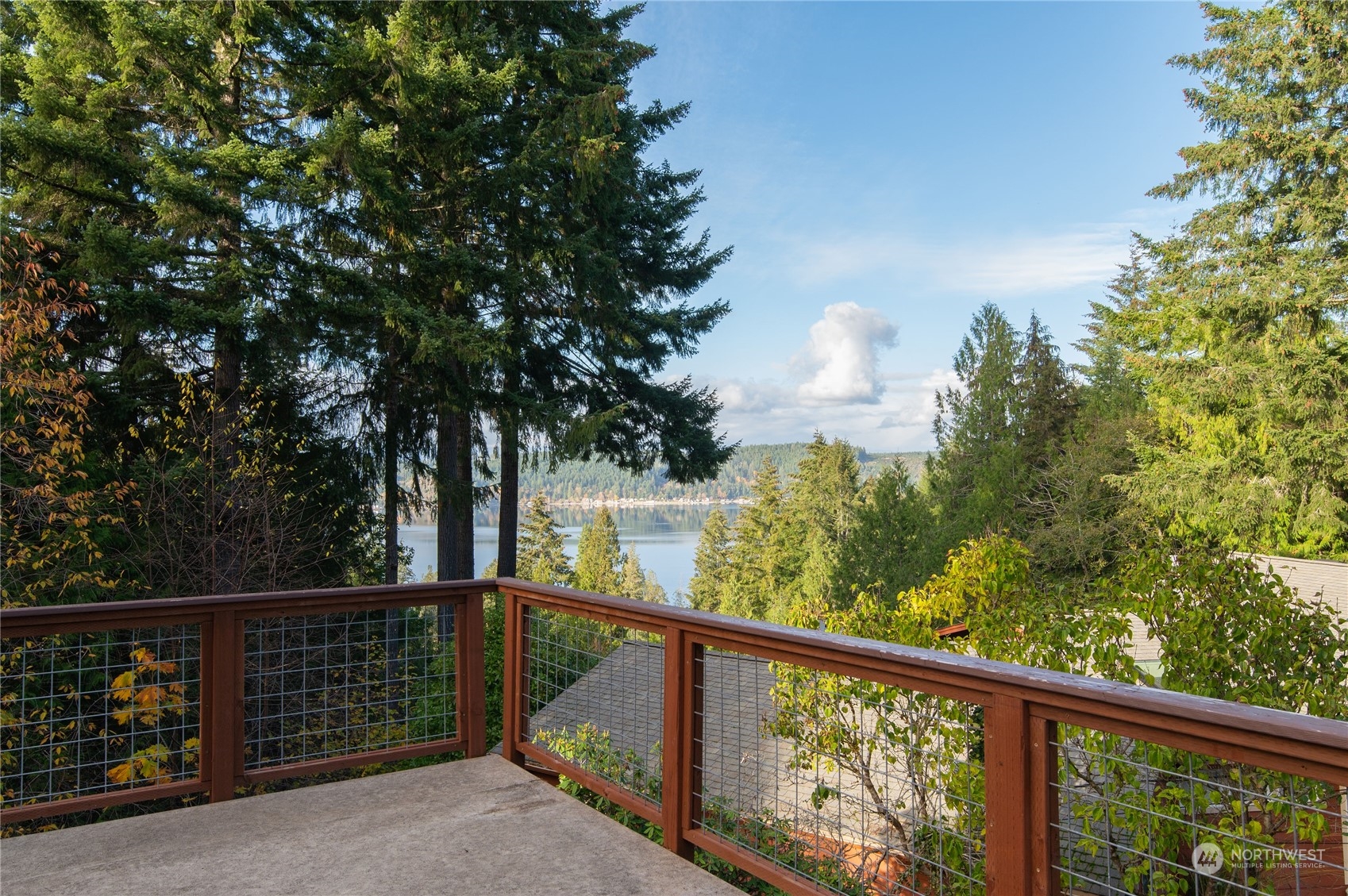 a view of a balcony with outdoor space