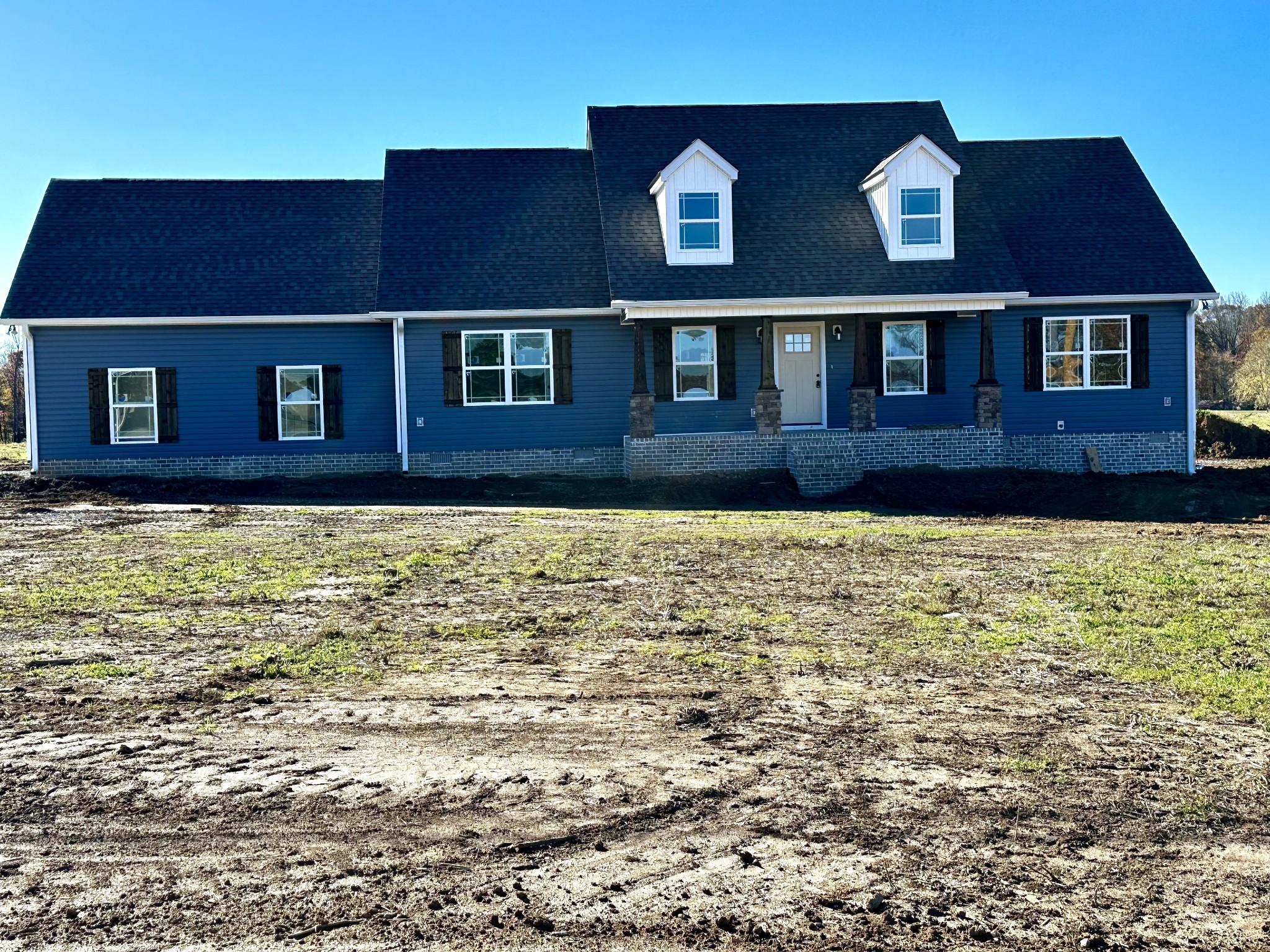 a front view of a house