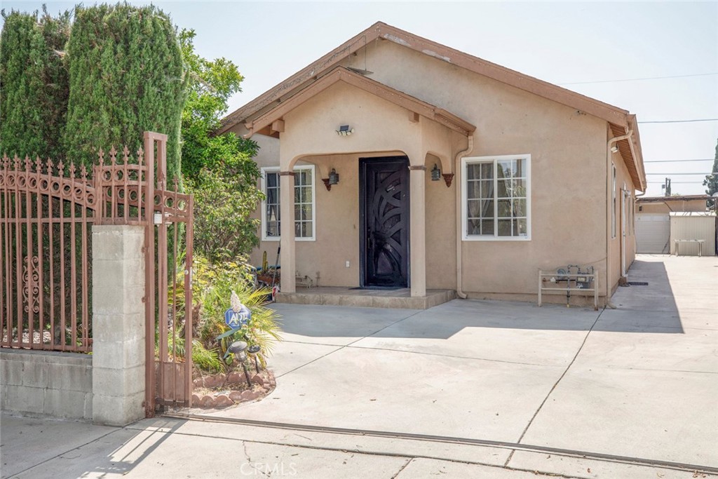 a view of a house with patio