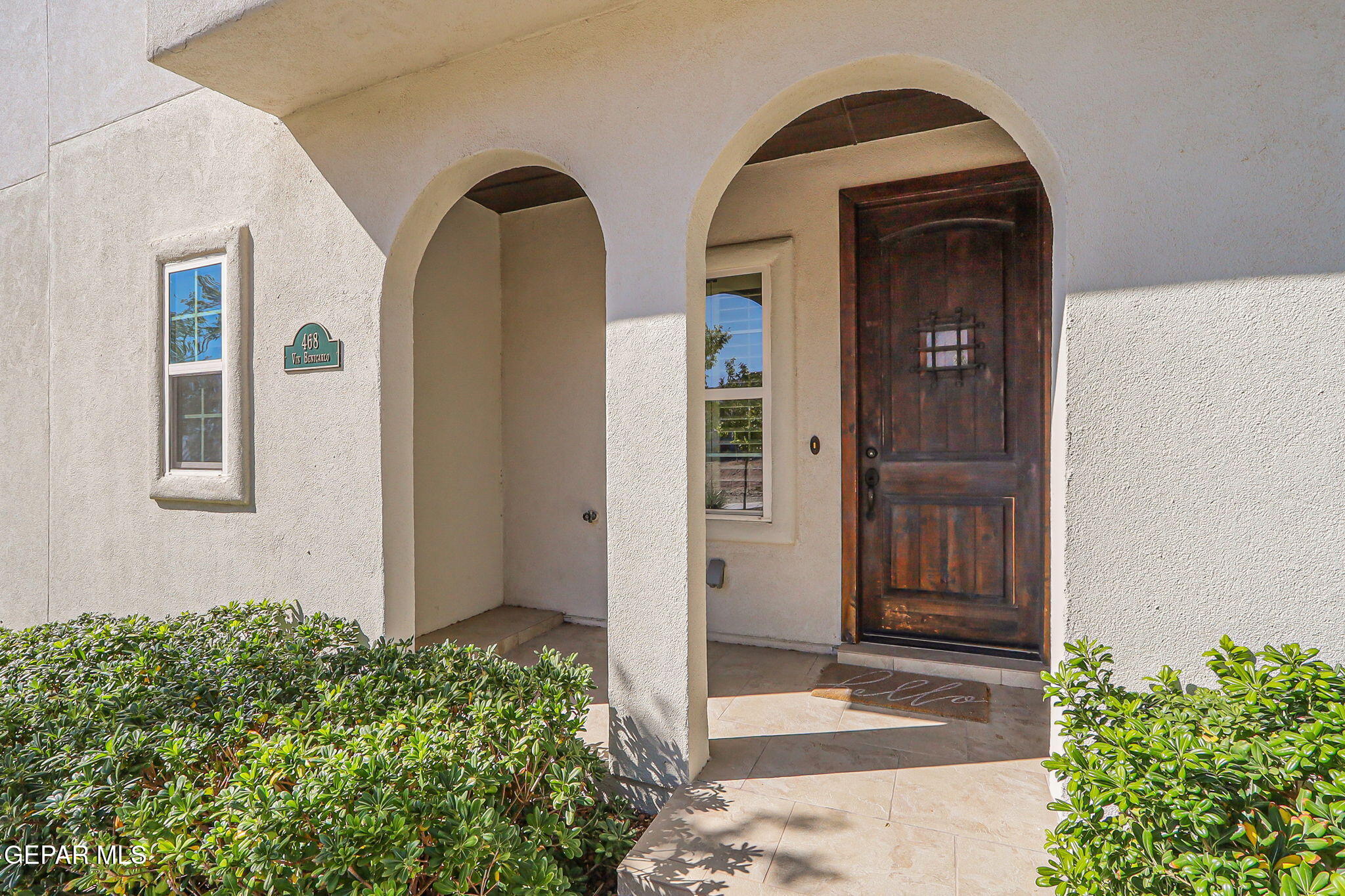 a view of front door of house