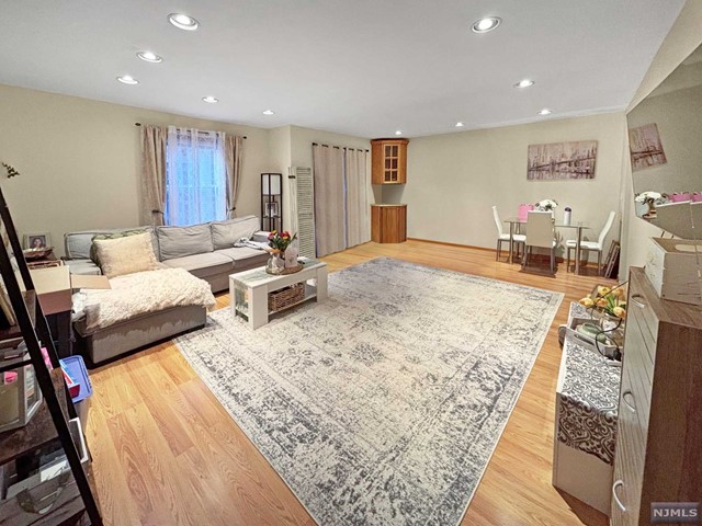 a living room with furniture and a couch