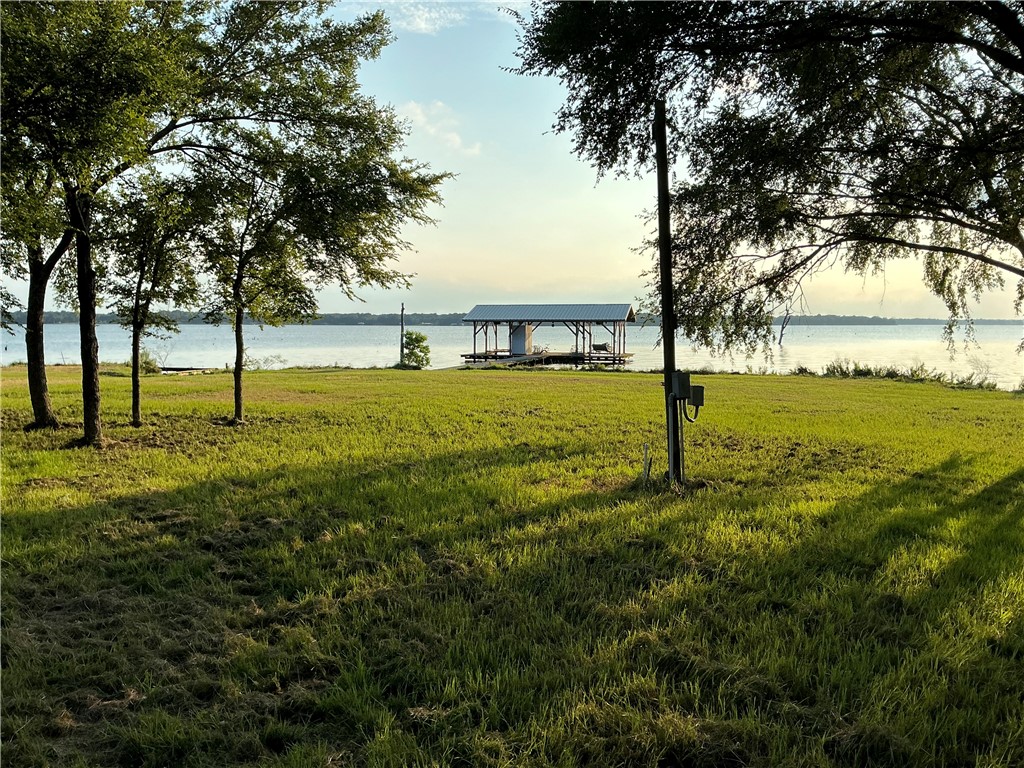 a view of back yard with green space