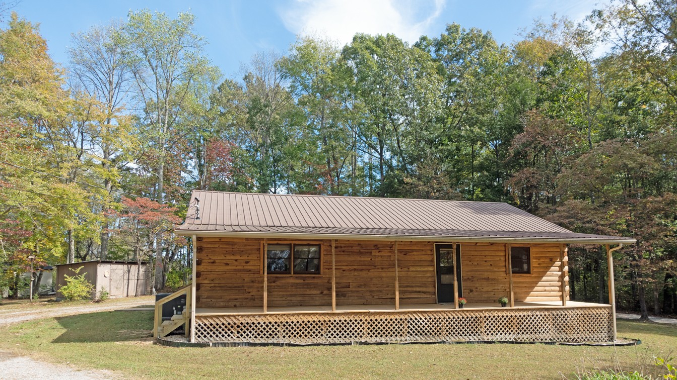 a front view of a house