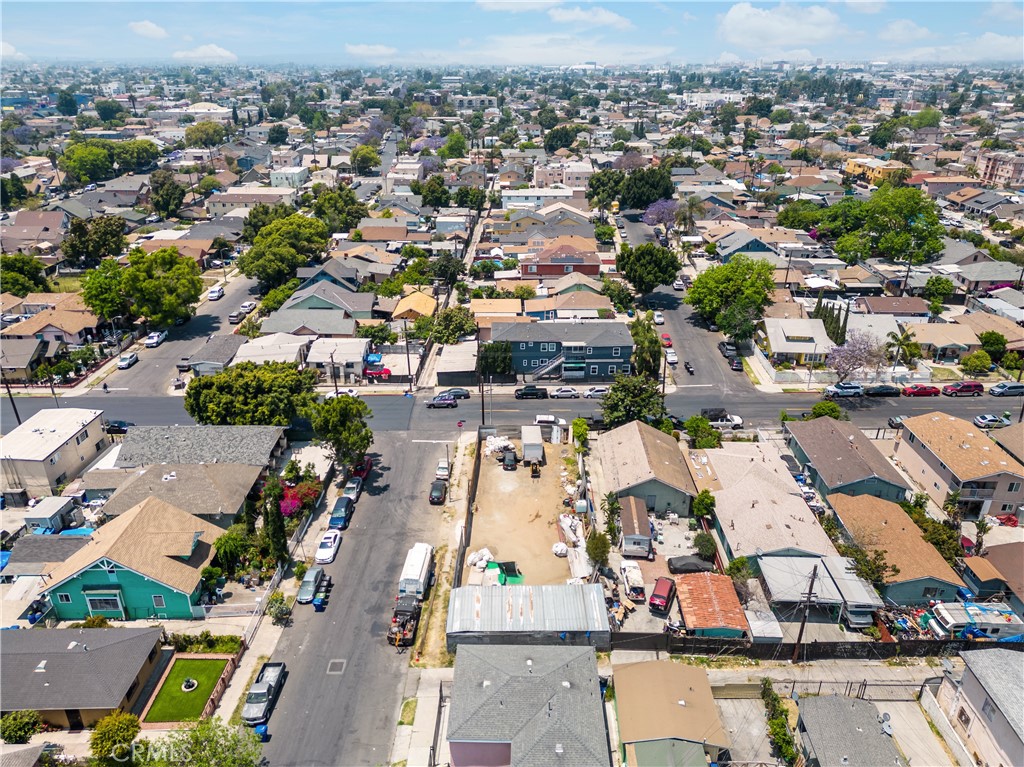 an aerial view of a city