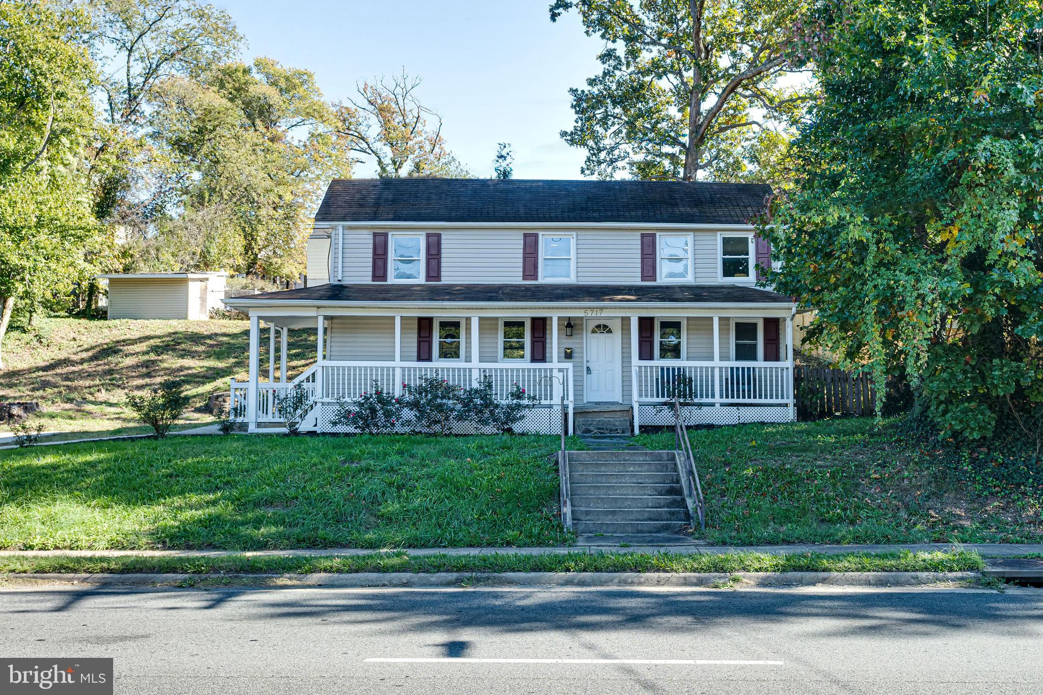 front view of a house and a yard