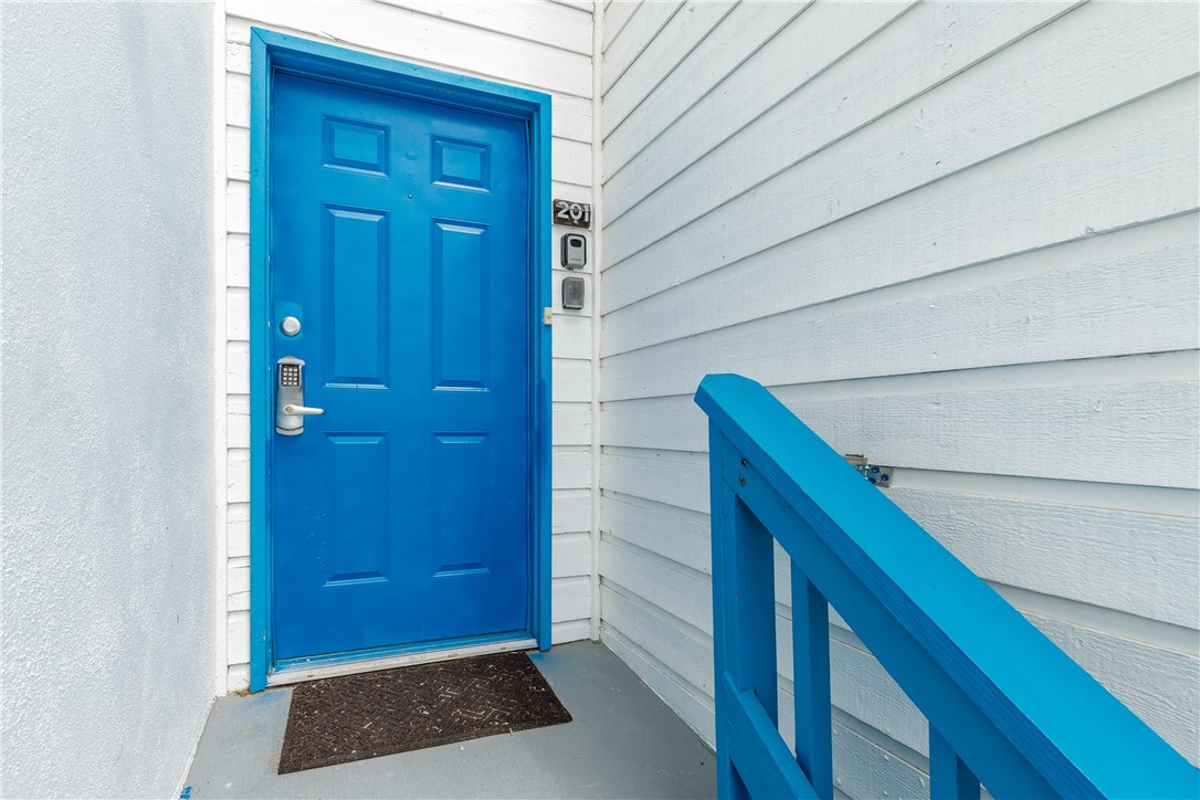 a view of front door