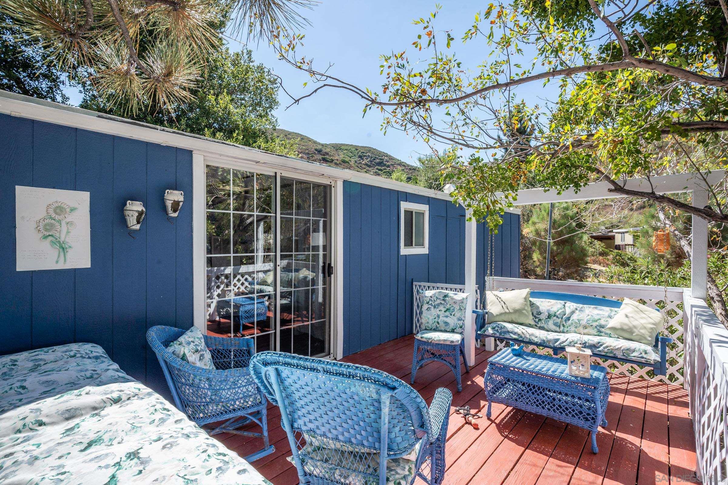 a outdoor space with patio furniture