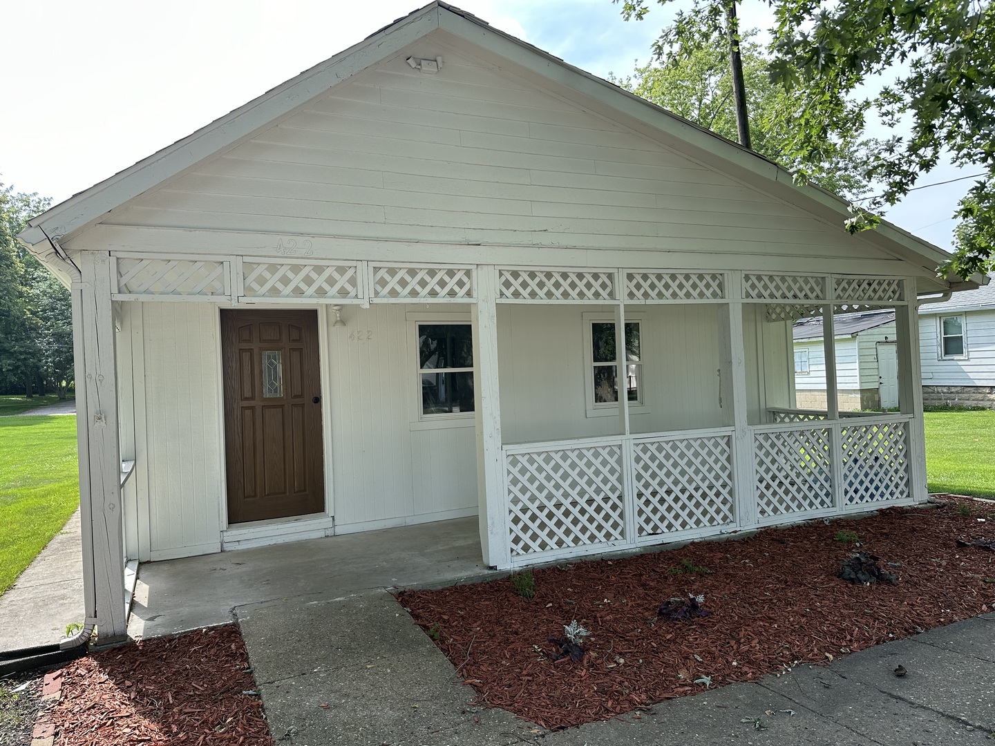 a front view of a house