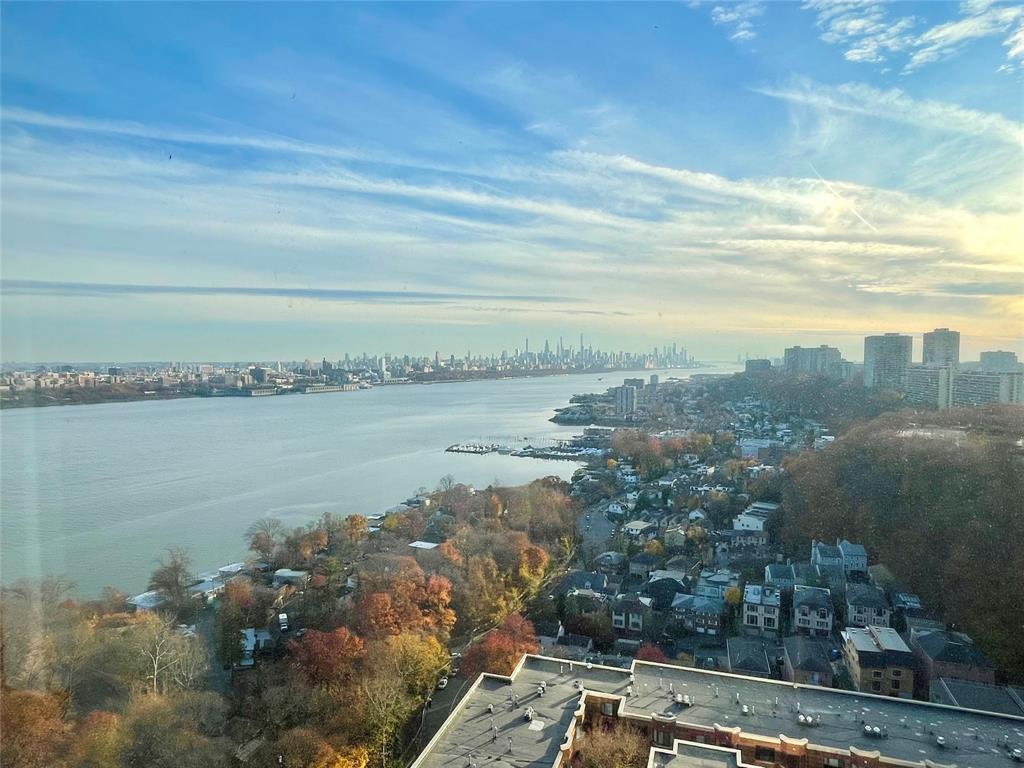 a view of a city and lake view