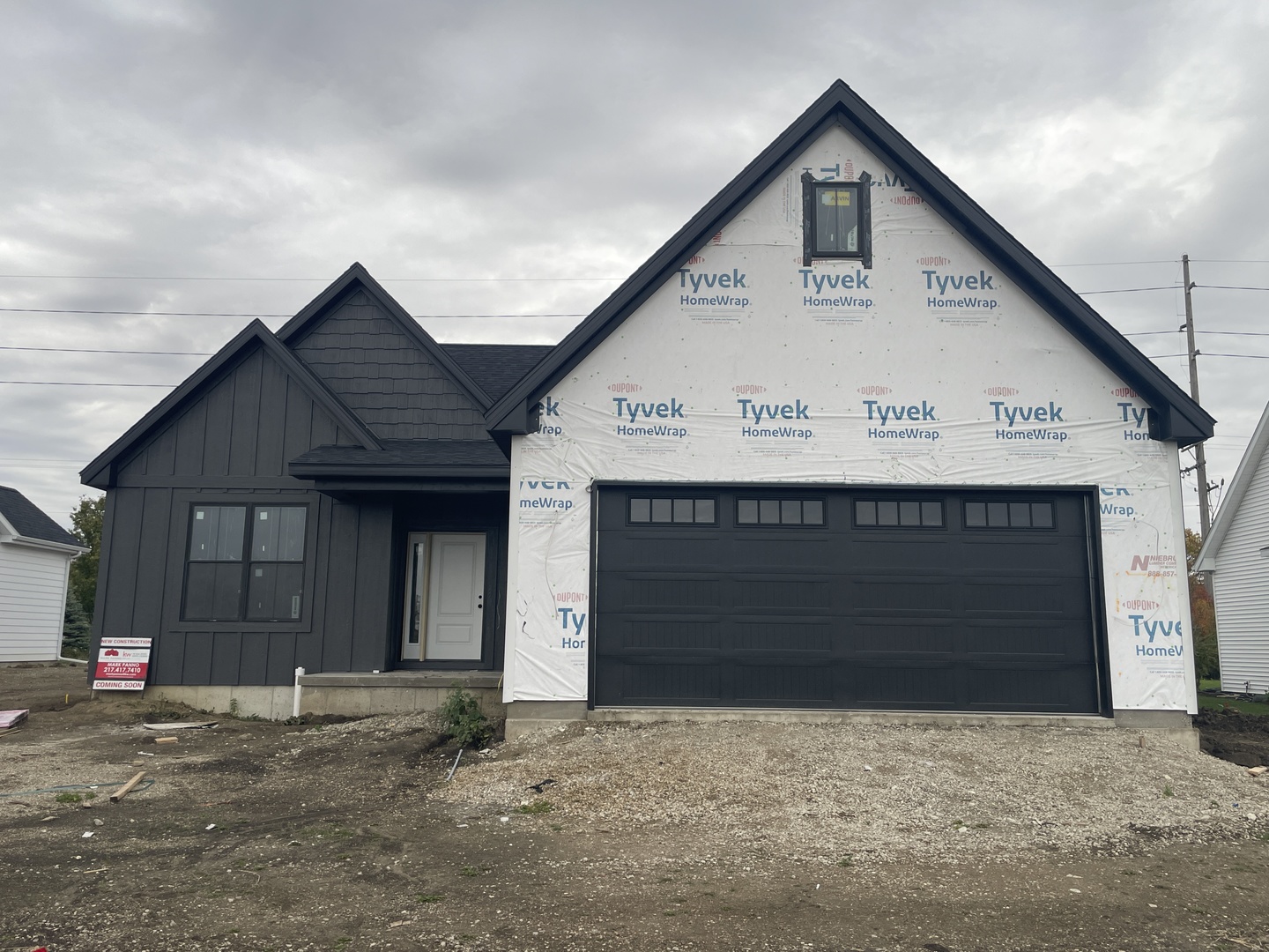 a front view of a house