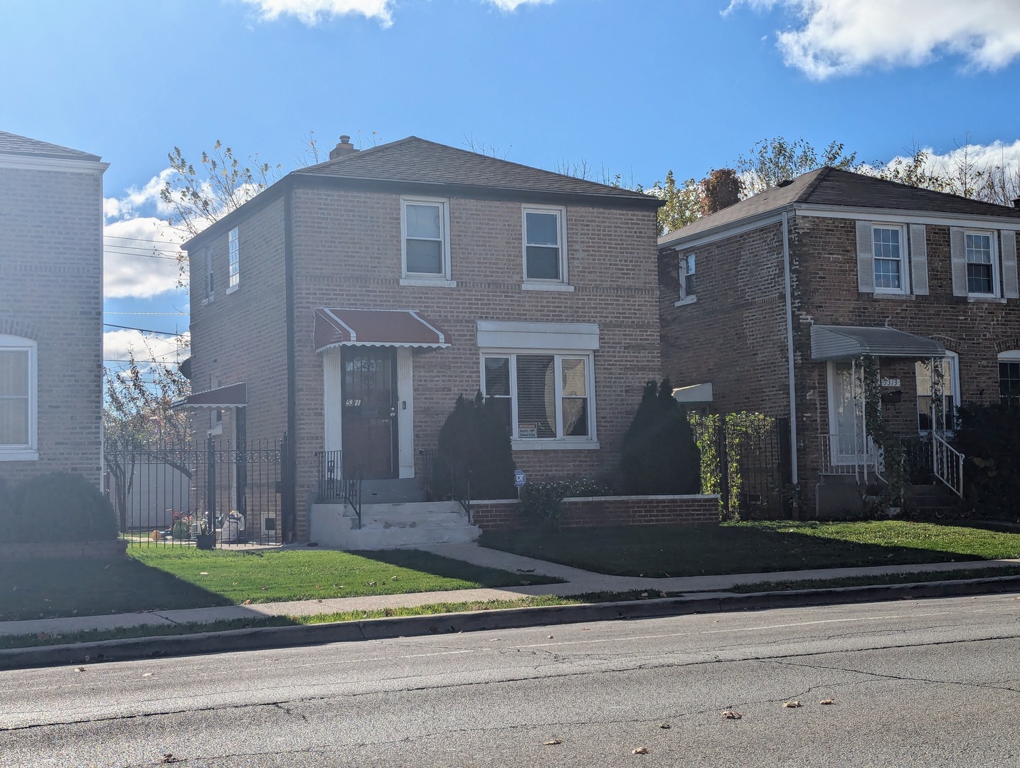 a front view of a house