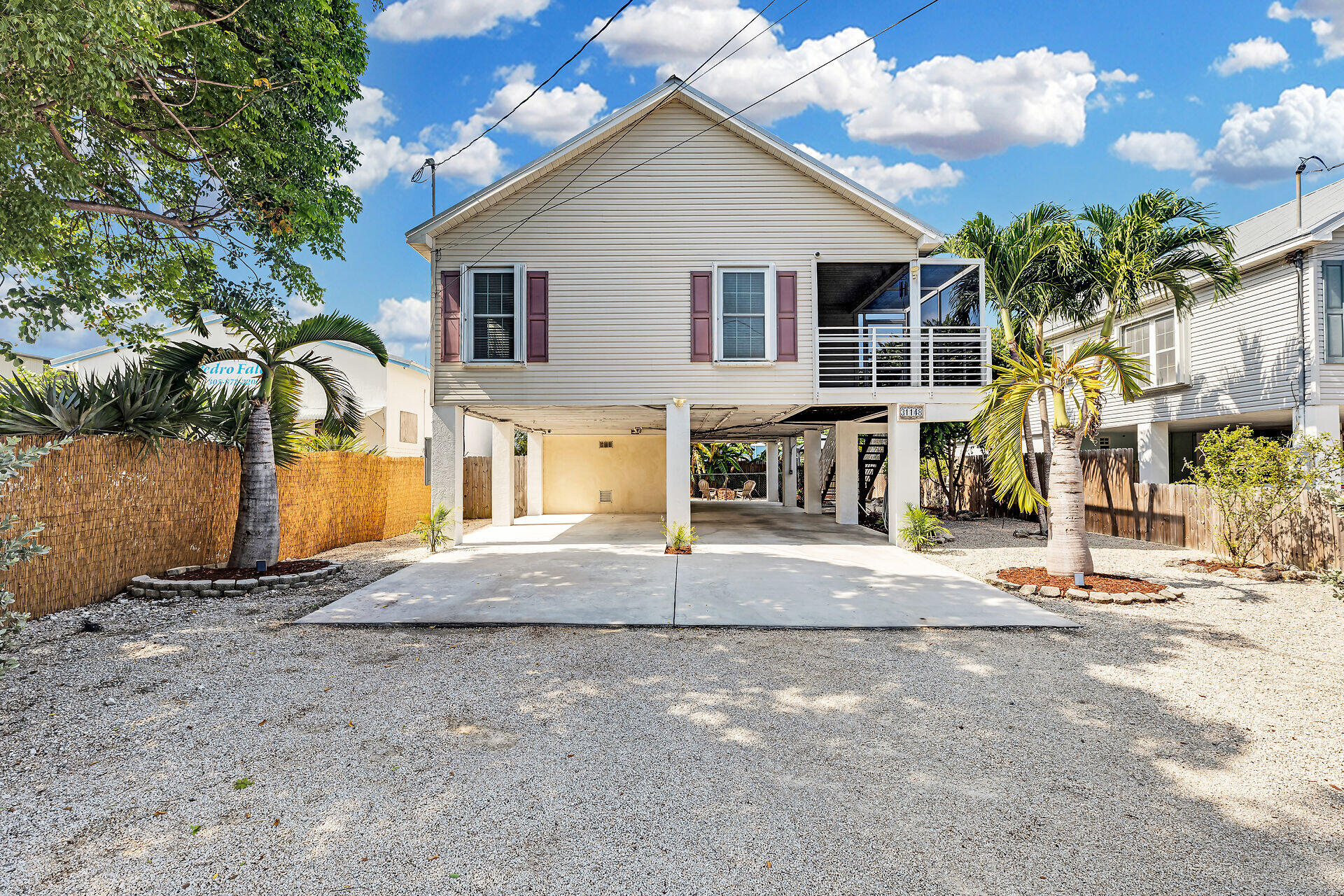 a view of a house with a patio