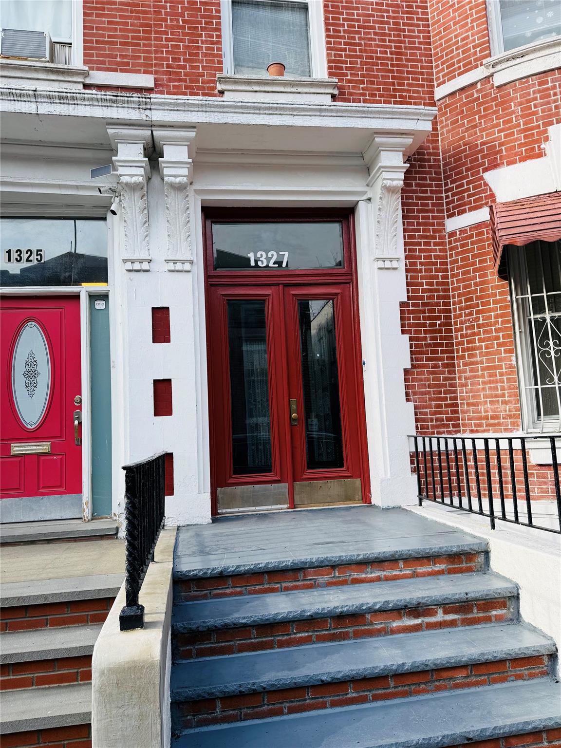 View of exterior entry with french doors