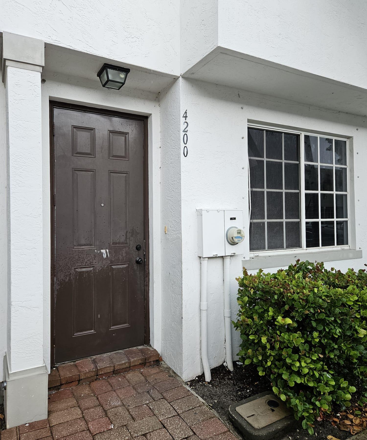 a front view of a house