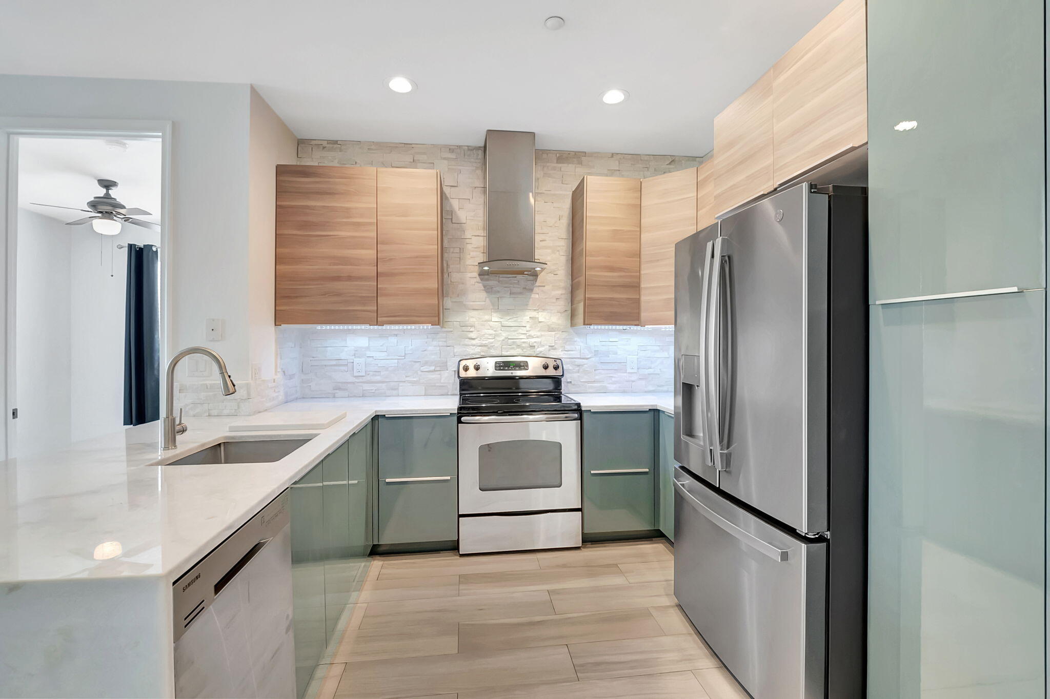 Kitchen facing North