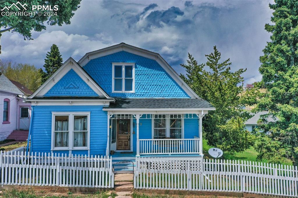 View of front of home with a porch