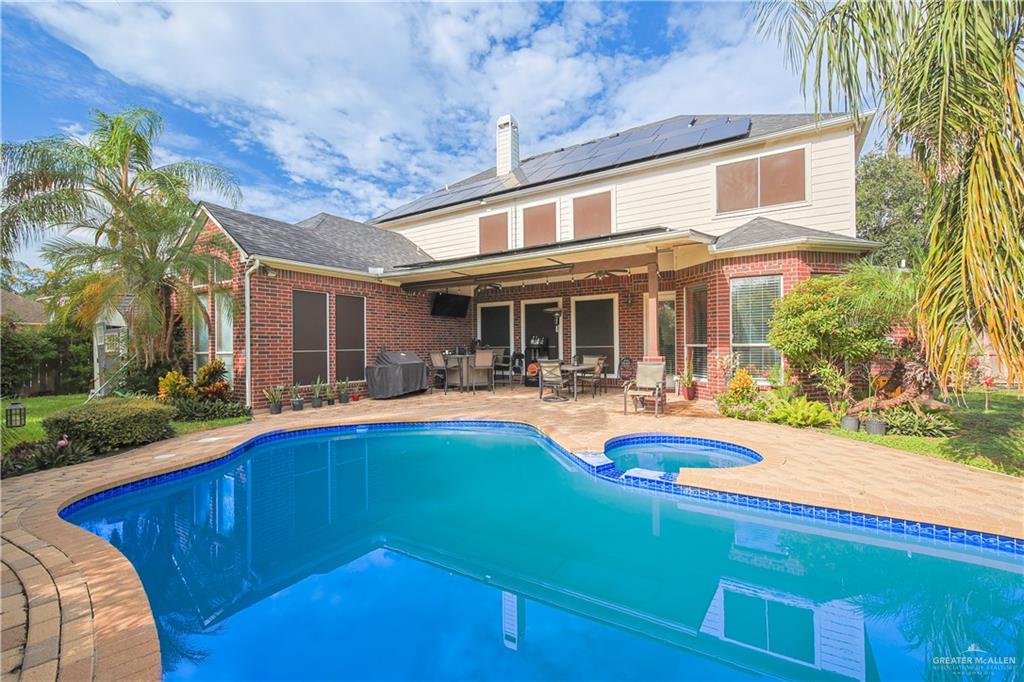 a view of outdoor space yard swimming pool and porch