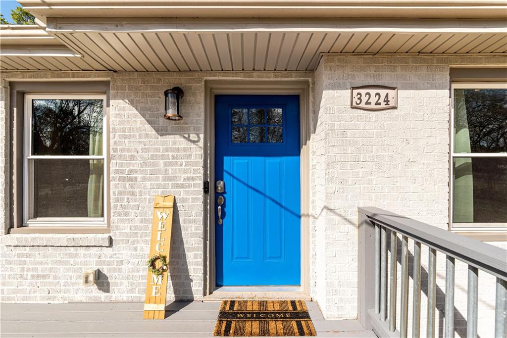 a view of front door of house