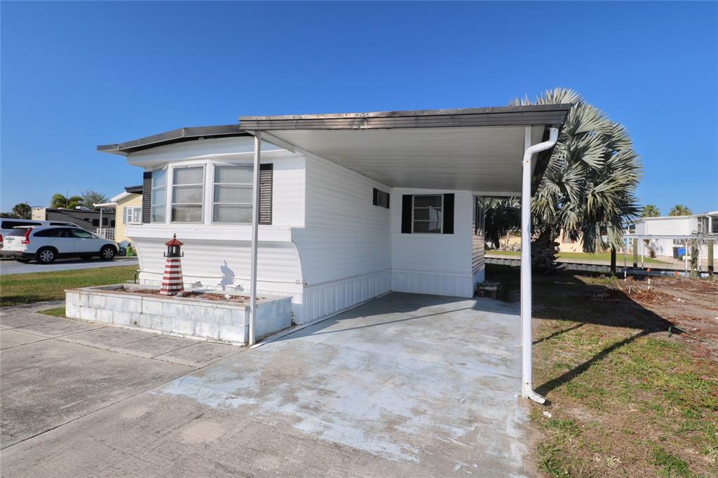 a view of a house with a patio