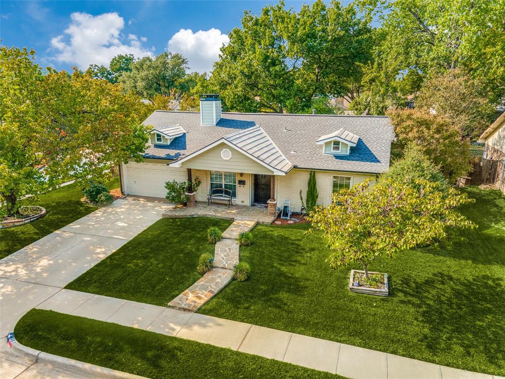 a aerial view of a house