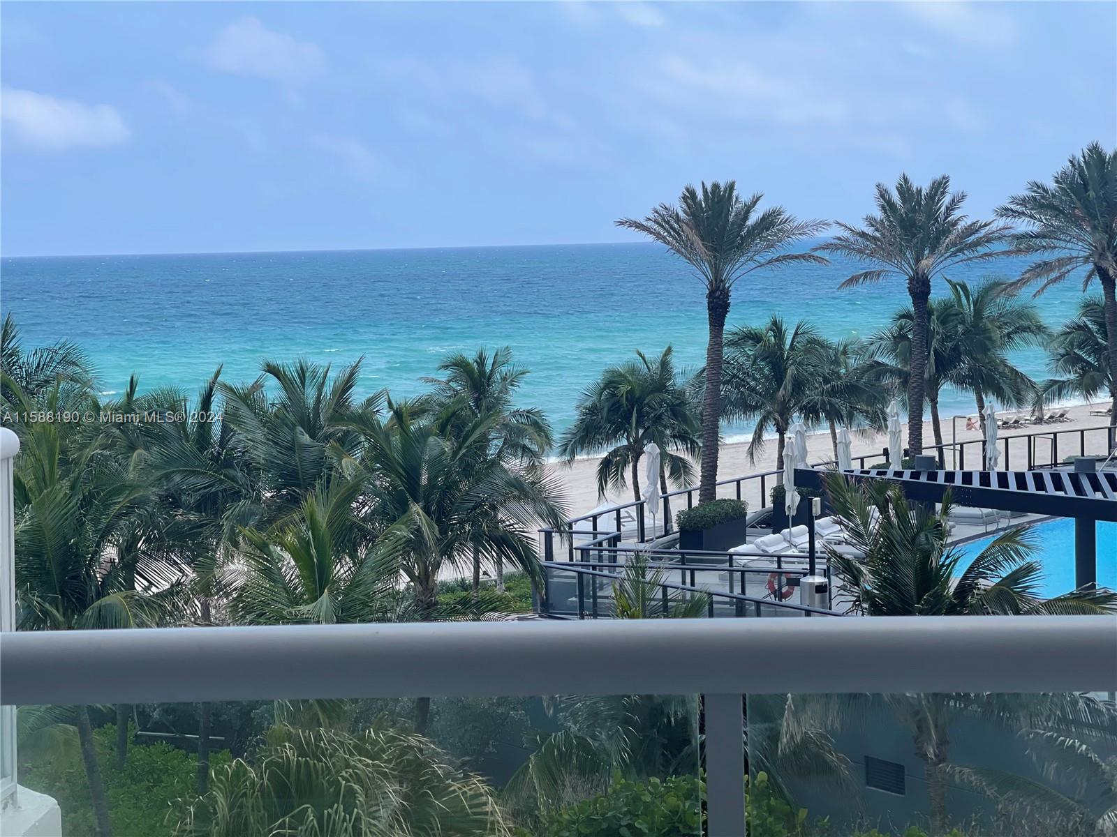 a view of balcony with ocean view