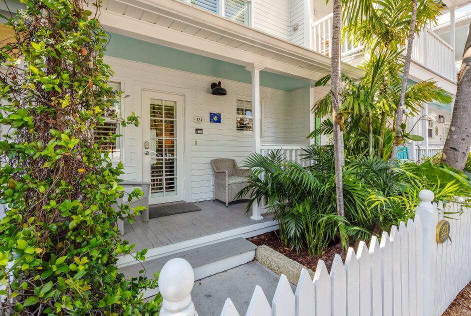 a plant is in front of a house