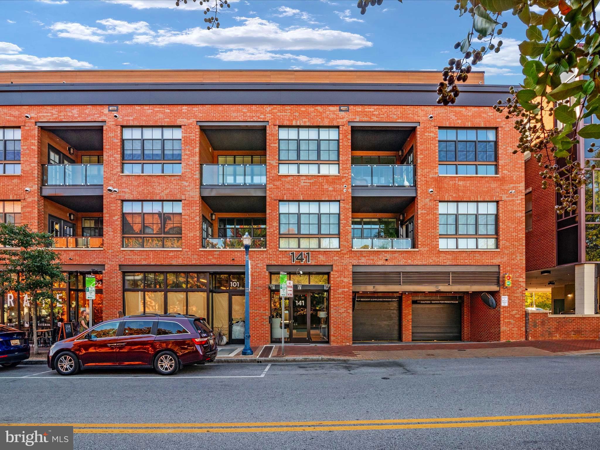 a cars parked in front of a building