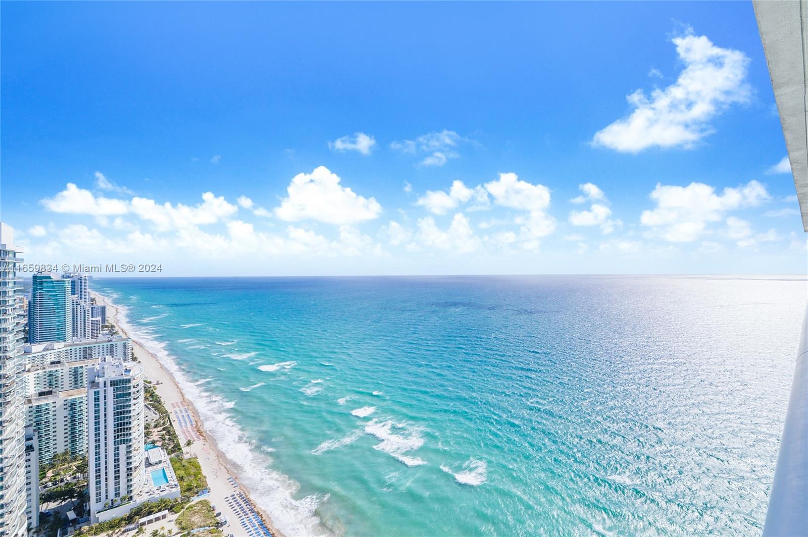 a view of an ocean from a balcony