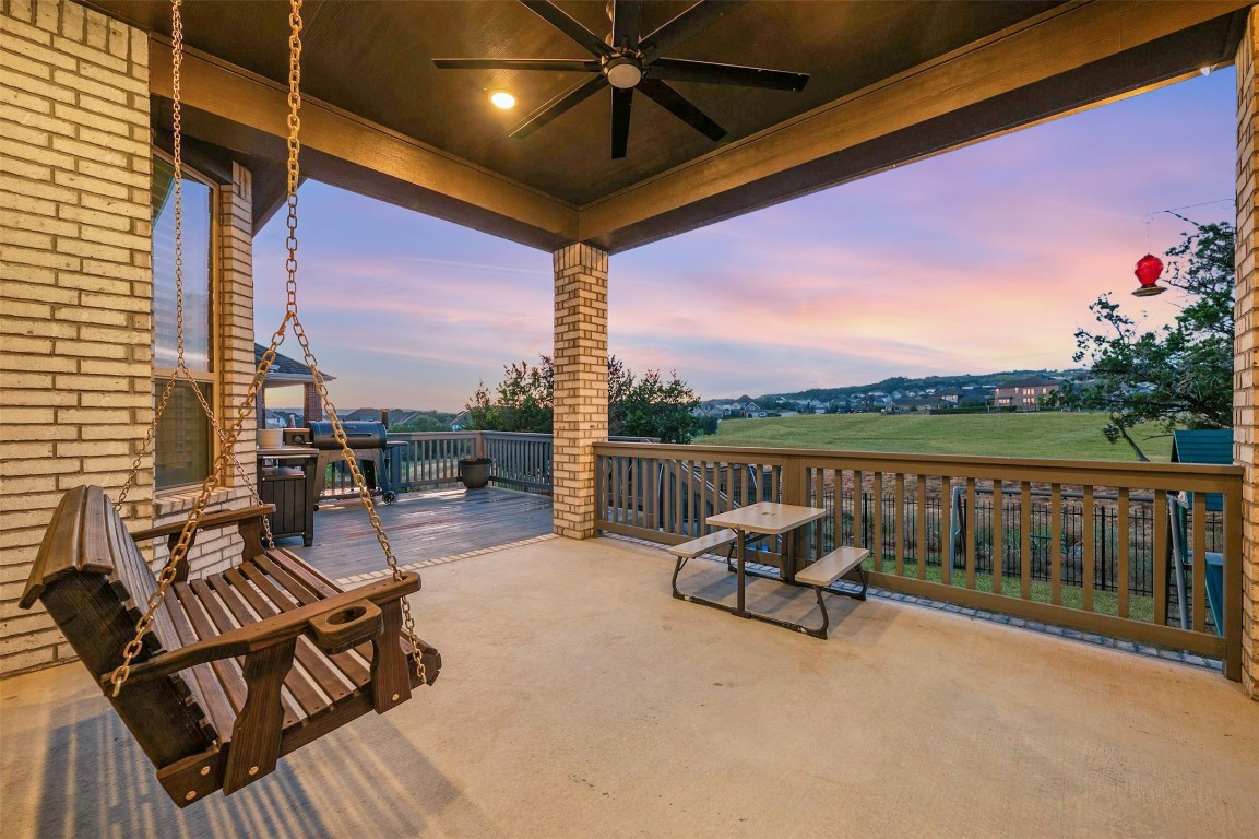 a view of a chairs in the roof deck