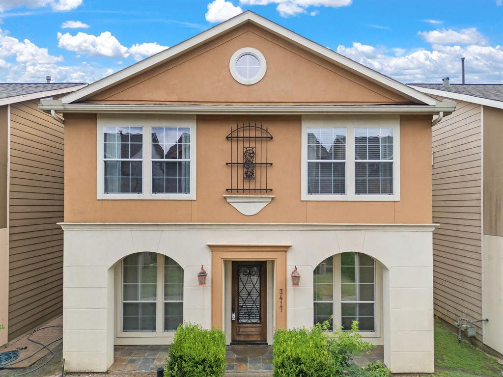 a front view of a house