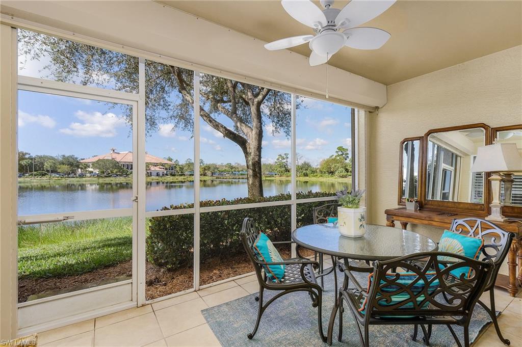 a dining room with furniture garden view and a window