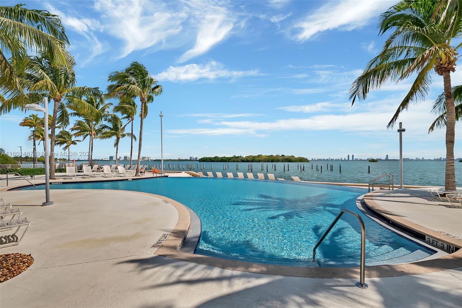 a view of a swimming pool with a yard