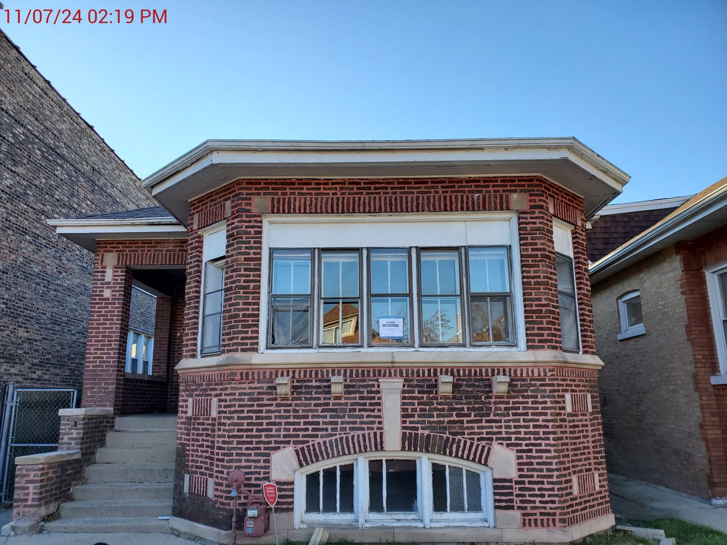 a front view of a house