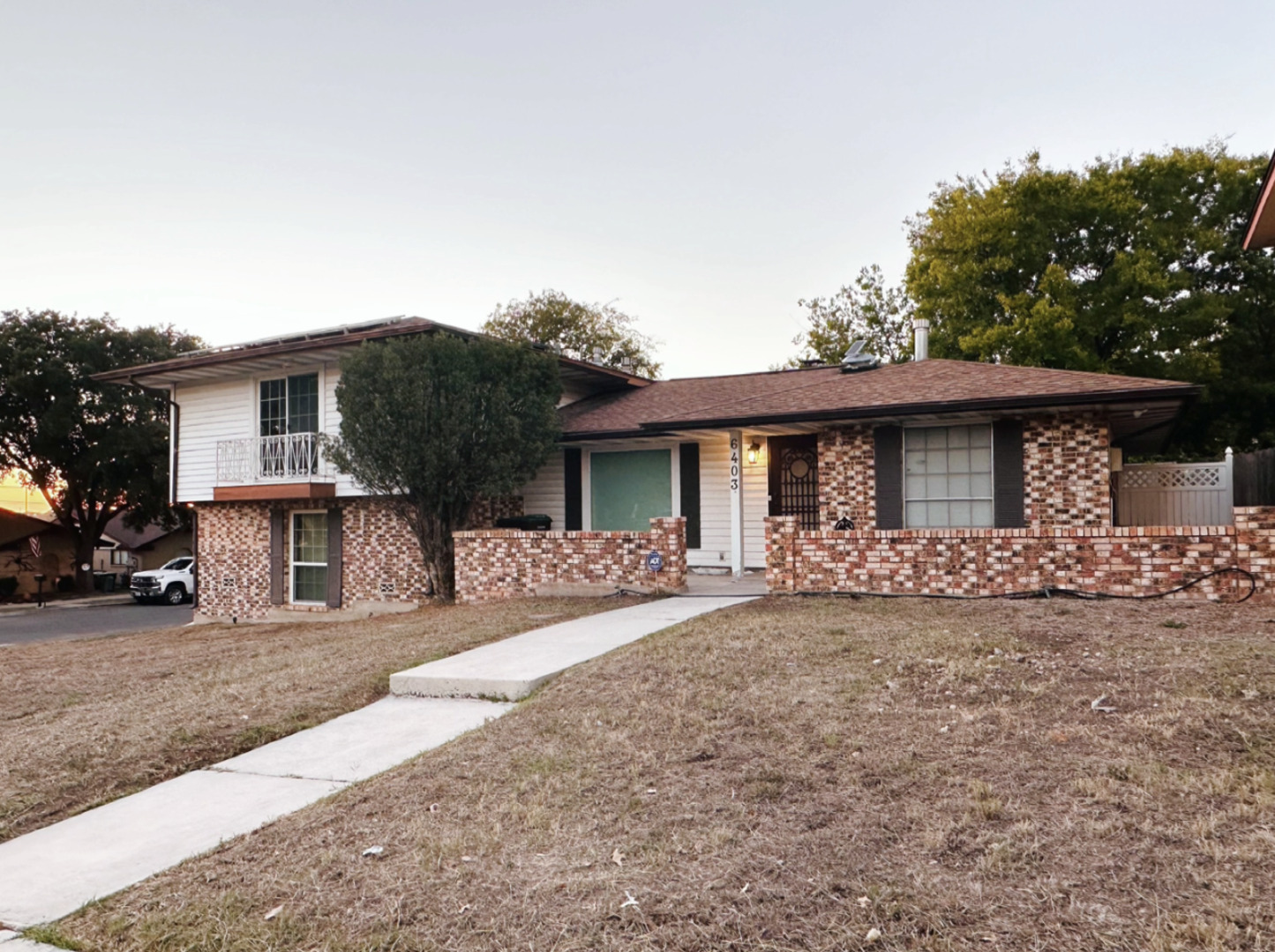 front view of a house with a porch