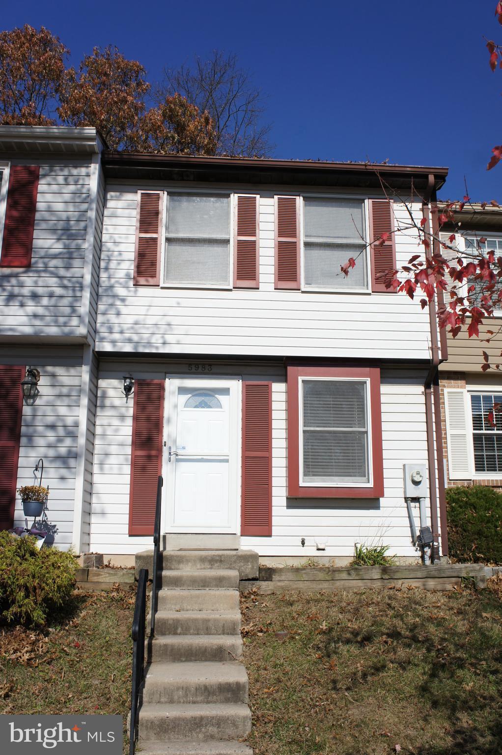 a front view of a house