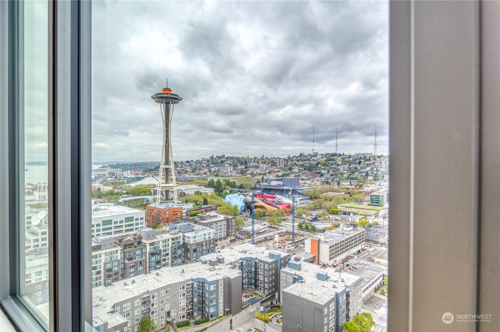 a city view with lot of high rise buildings