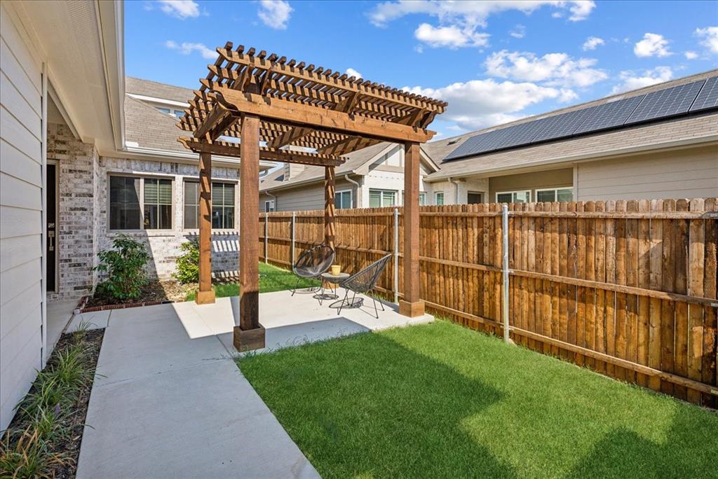 a view of a porch with a yard