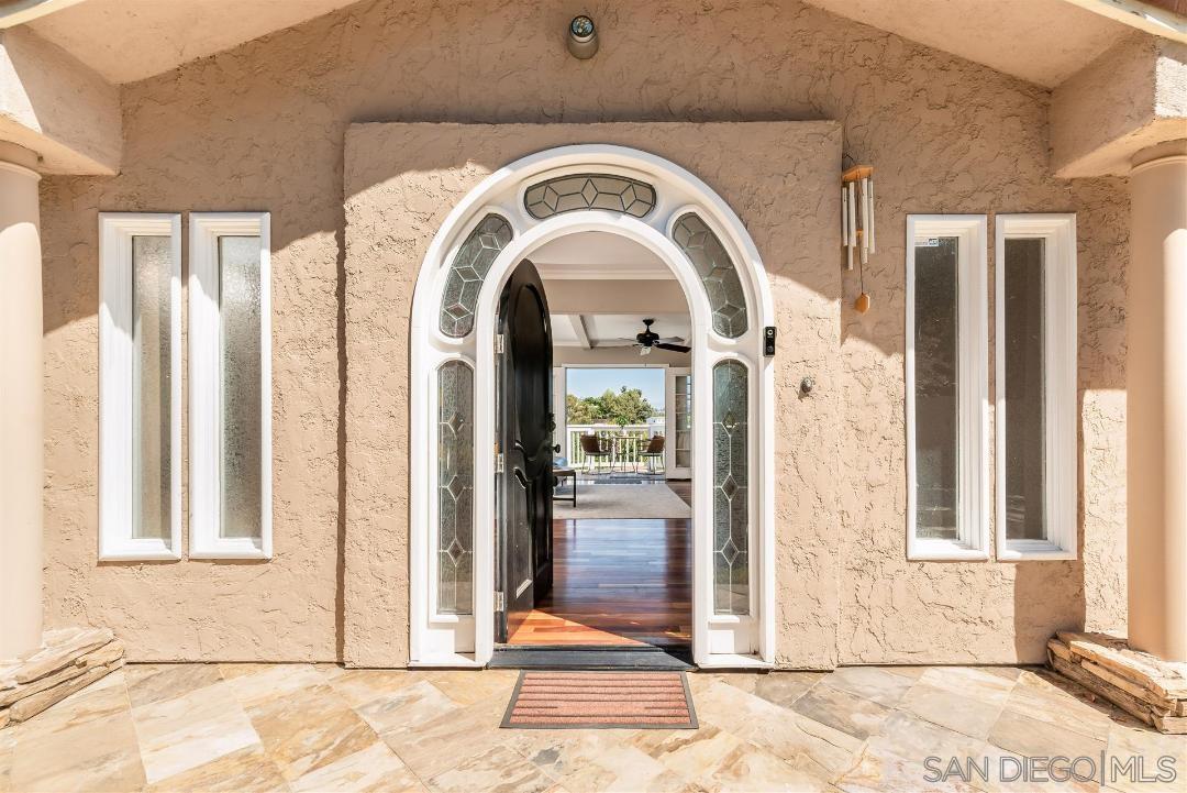 a living room with entrance gate