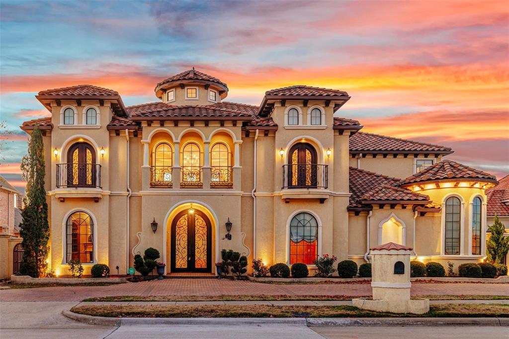 a front view of multiple houses