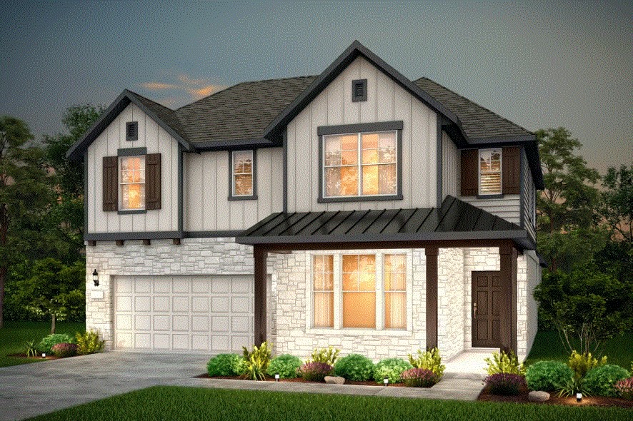 Pulte Homes, Beaumont elevation J, rendering