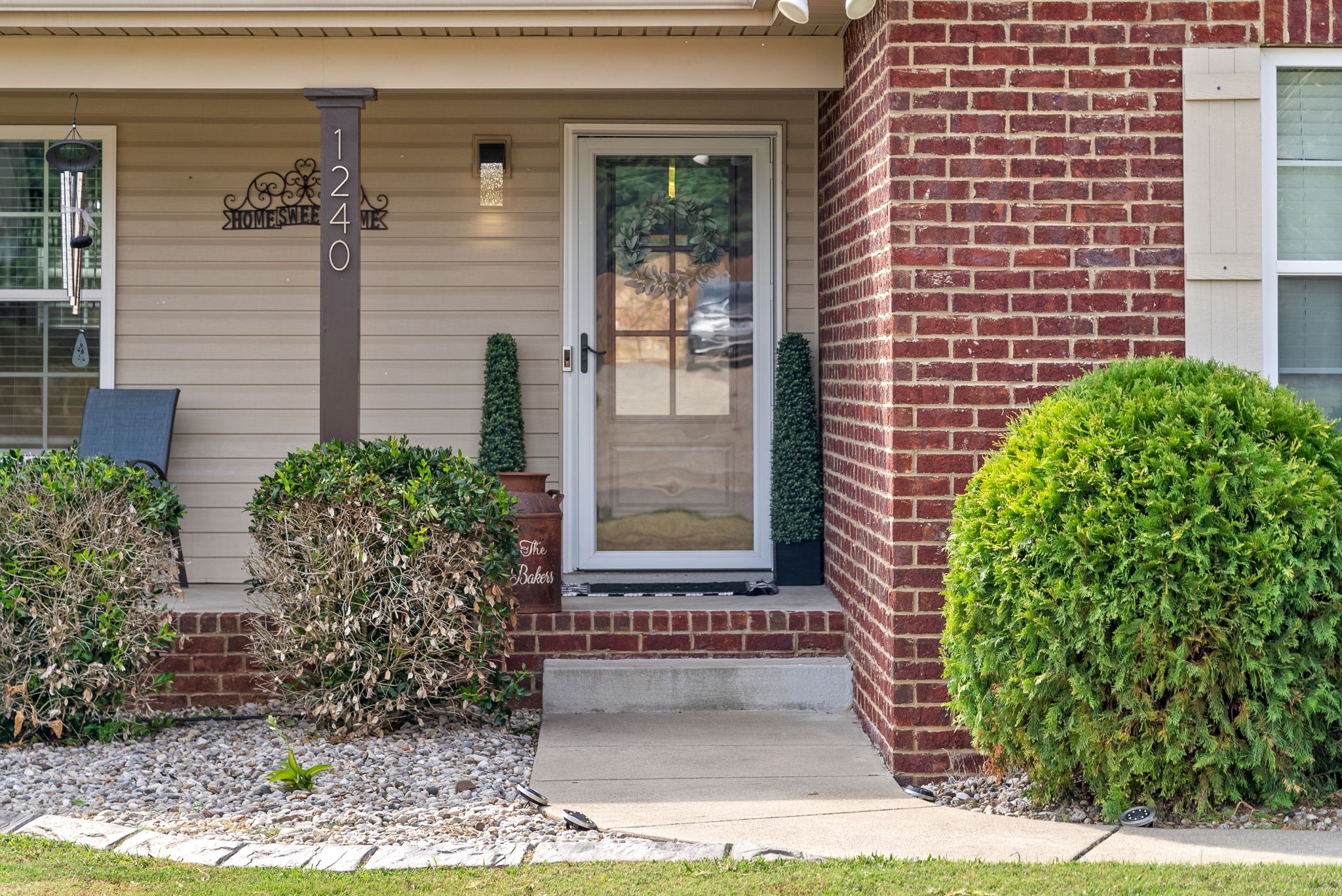 a front view of a house