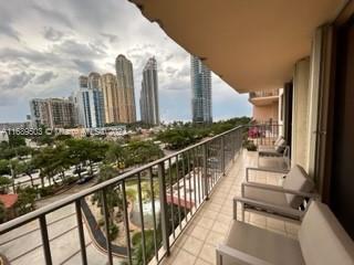 a view of city from balcony