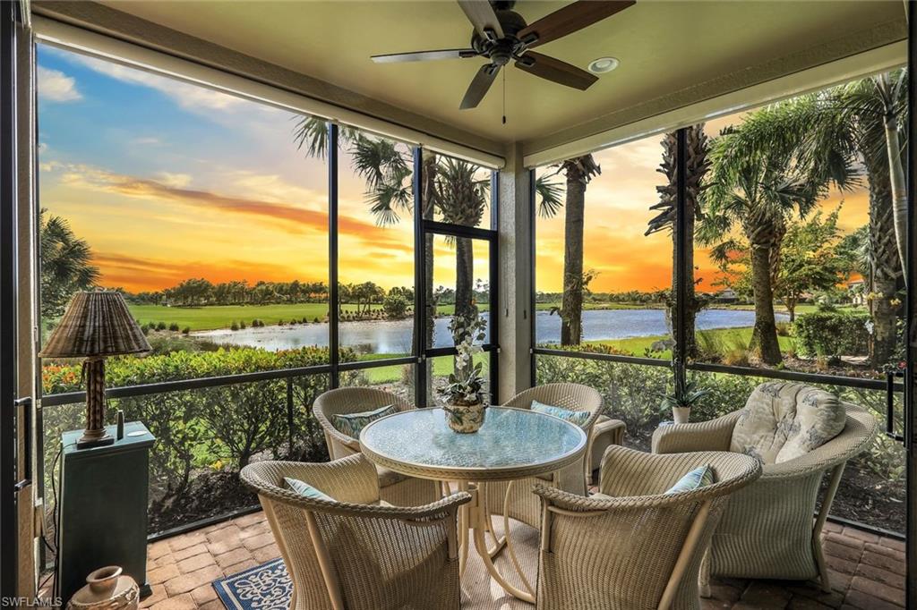 a view of a patio with a table chairs and a table