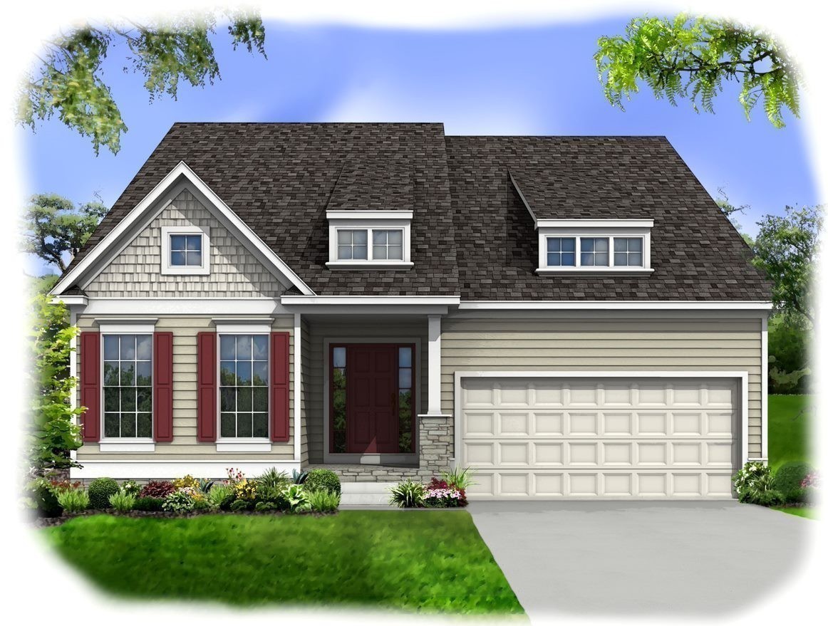 Russell Elevation 4. Photo is a rendering, not actual home.