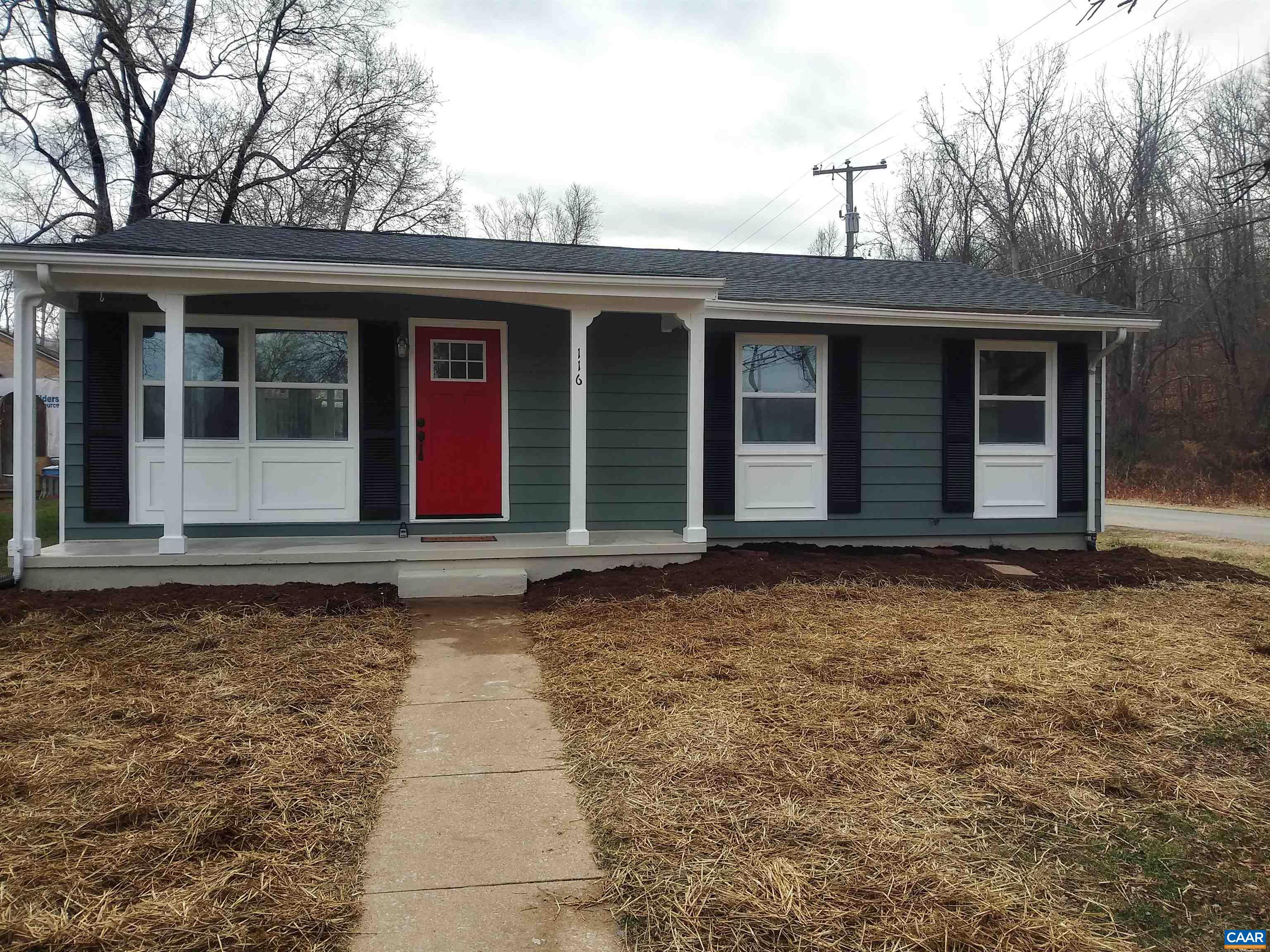 a front view of a house